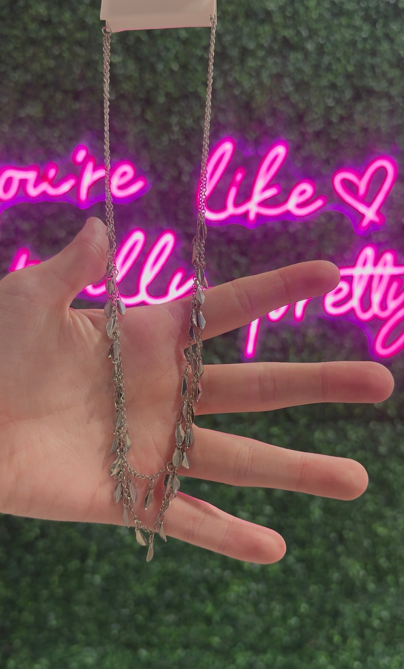 Double Layered Silver Necklace