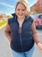 GraceLynn Puffer Vest in Black