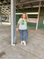 Mixed Print School Spirit Tee