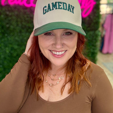 Green Gameday Embroidered Hat