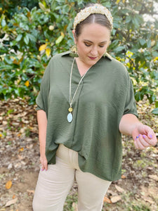 Penny Olive Top