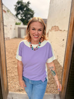 Kelly Color Block Short Sleeve