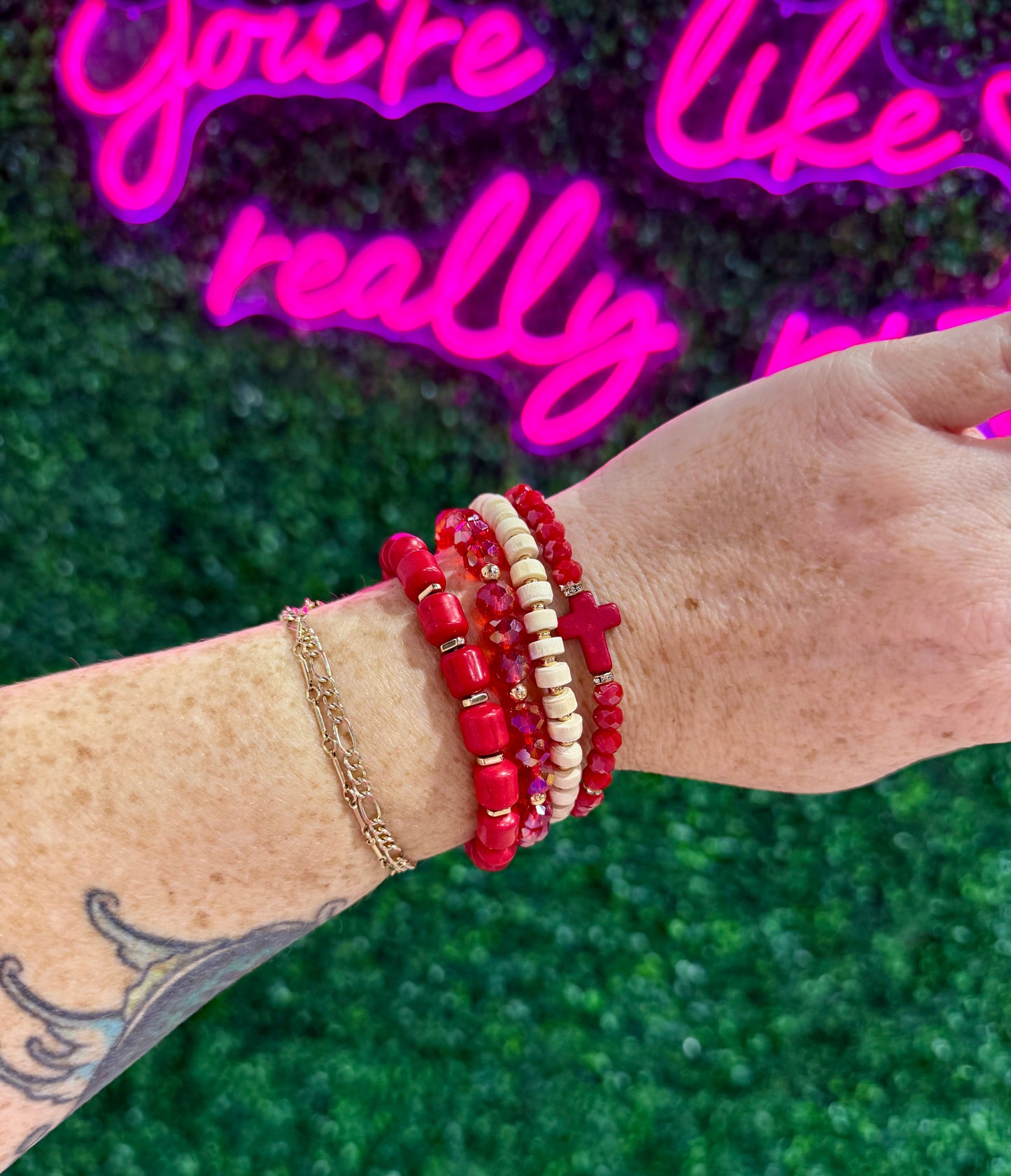 Cross Stretch Bracelet Set
