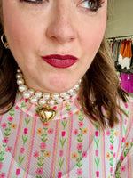 Pearl Layered Heart Necklace