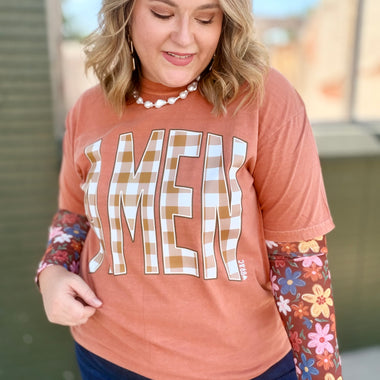 Amen Plaid Tee on Yam