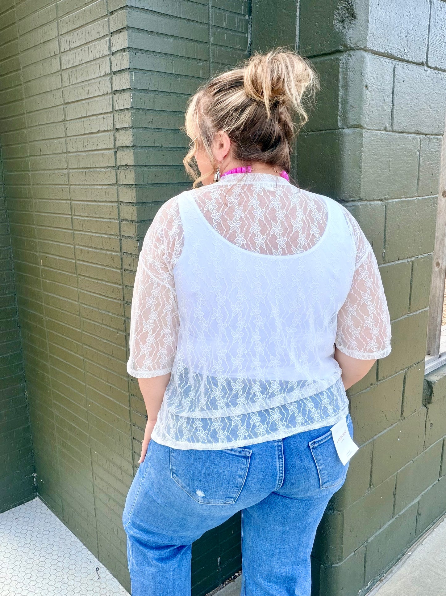 Rhiannon Lacey Mesh Top