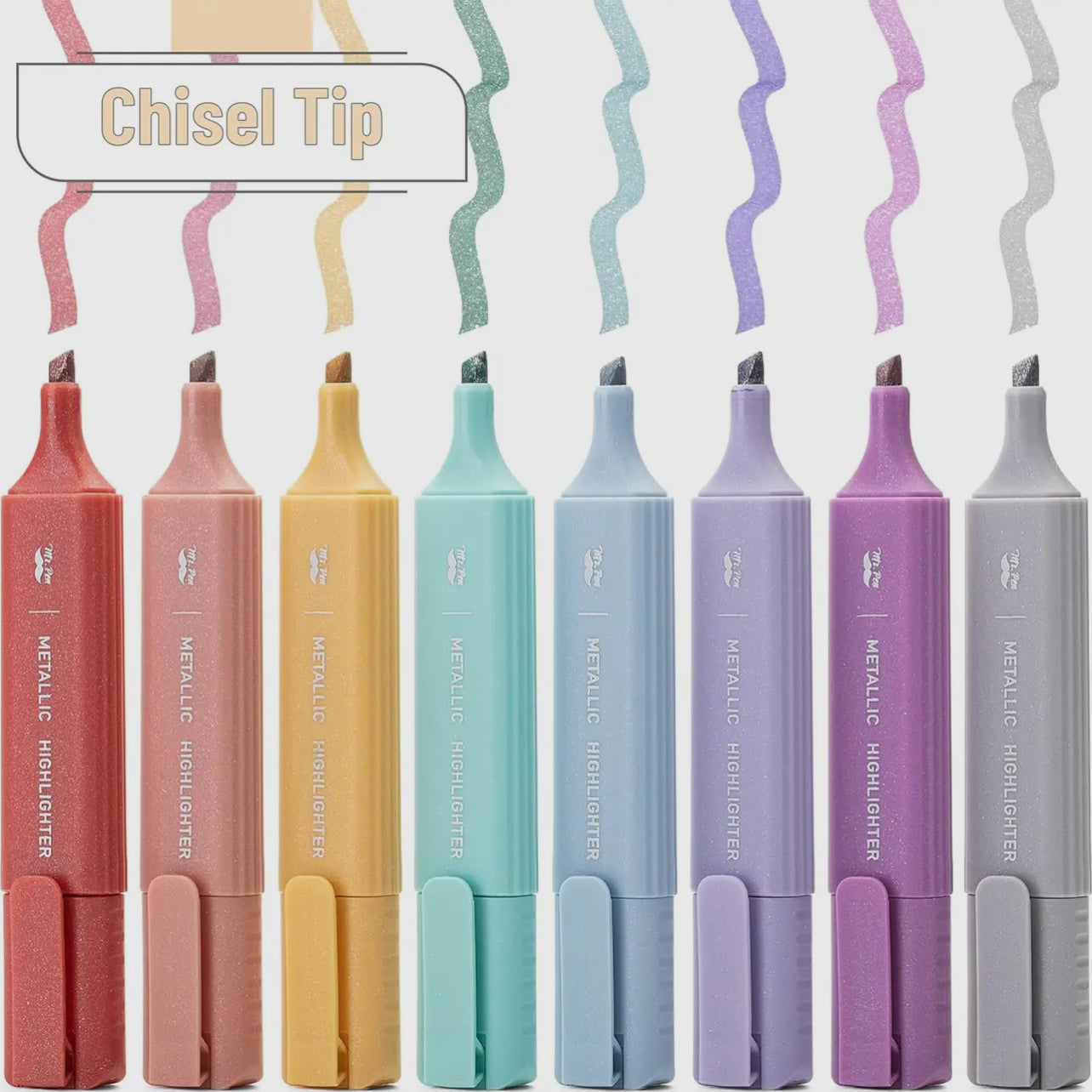 Glitter Highlighters - 8 Pack Set