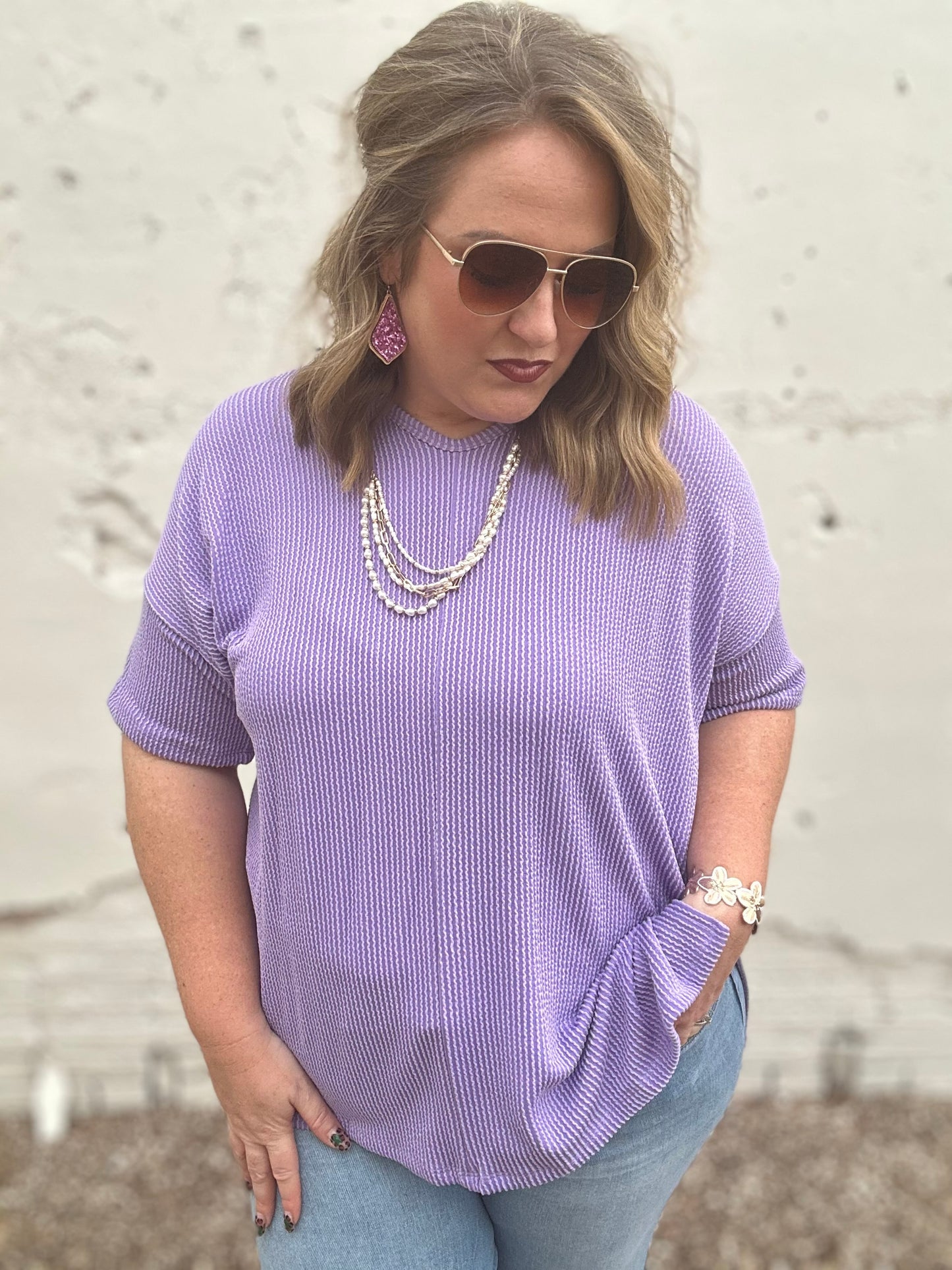 Carly Ribbed Oversized V-Neck