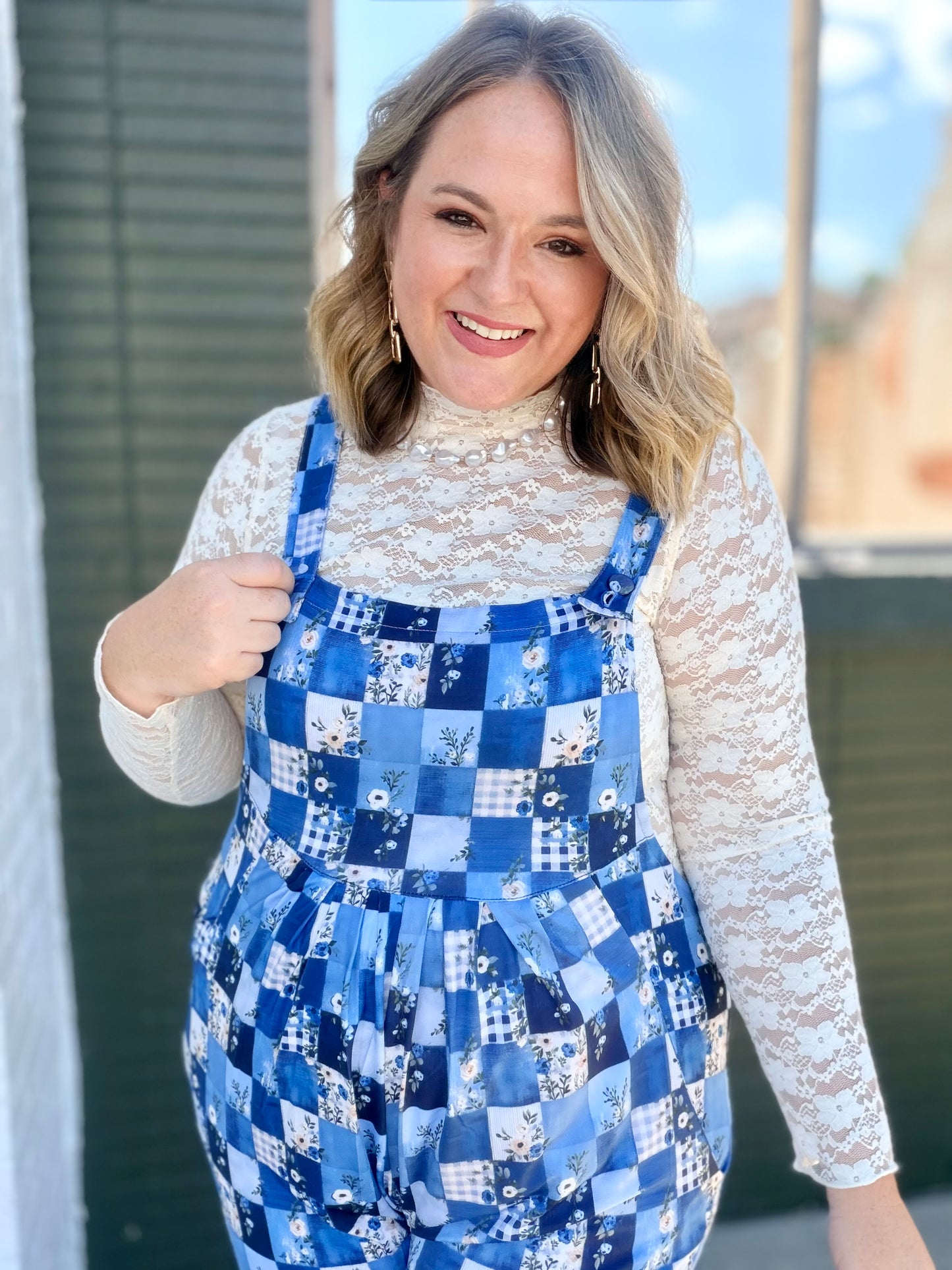 Floral Patchwork Overalls