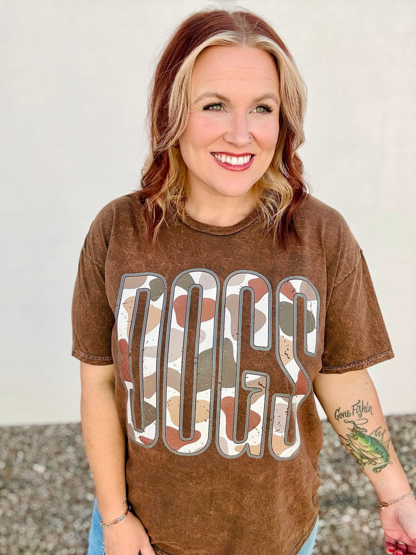 Modern Camo School Spirit Extended Tee (Customizable)