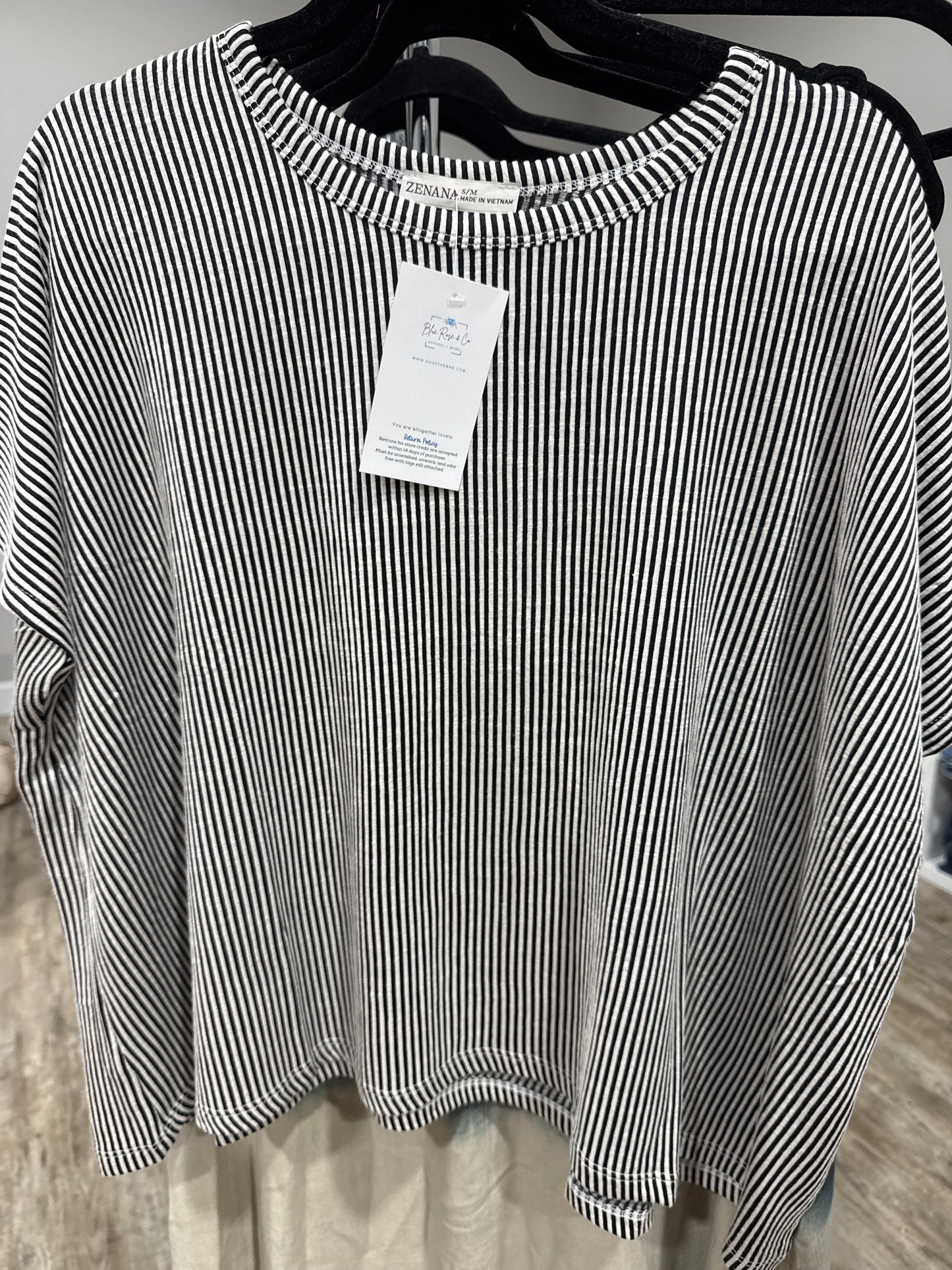 Charlotte Ribbed Top In Black