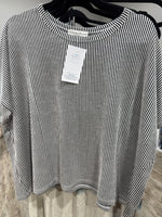 Charlotte Ribbed Top In Black