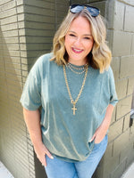 Kara Acid Washed Oversized Boyfriend Tee (Multiple Colors)