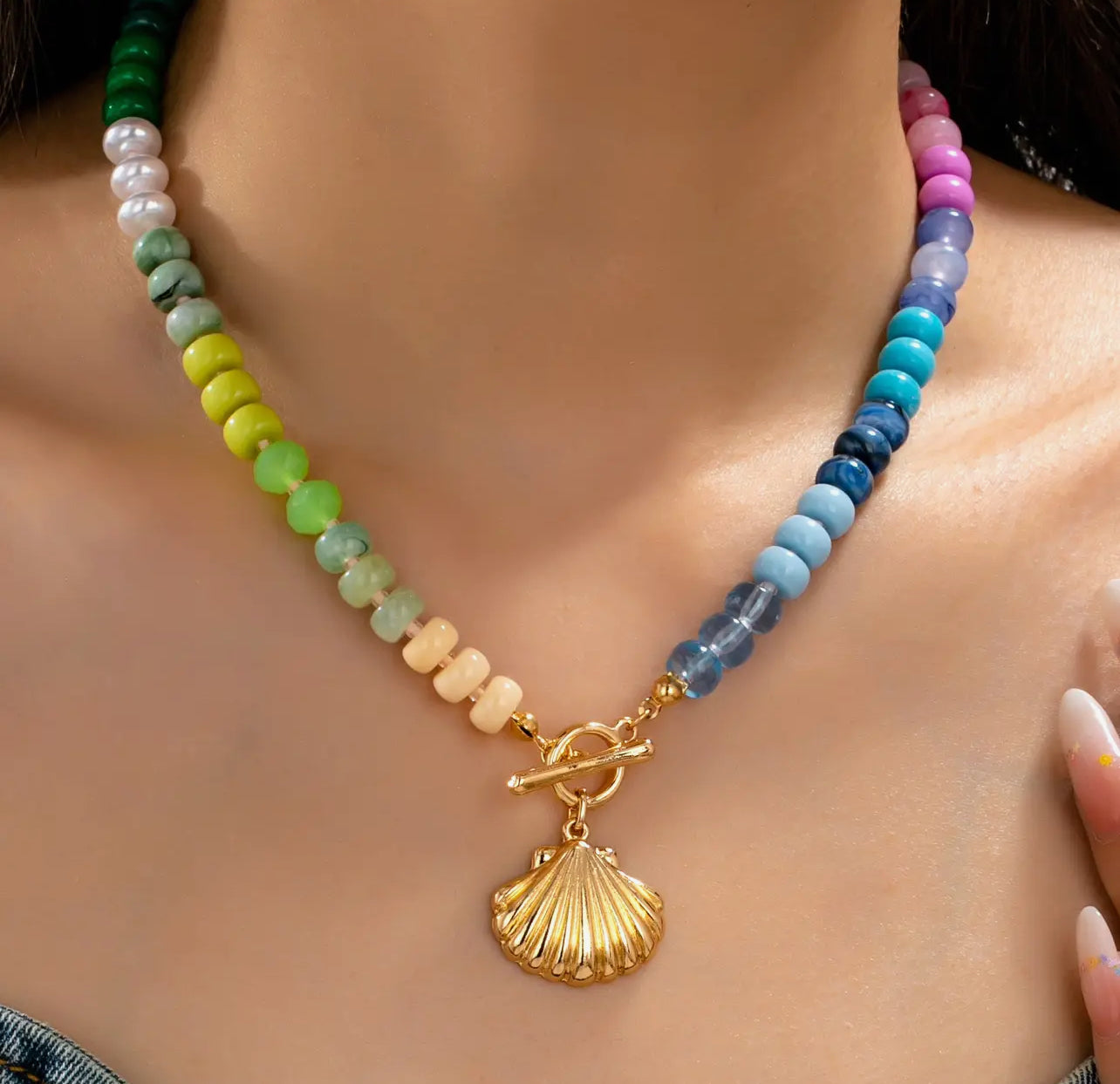 Rainbow Shell Necklace