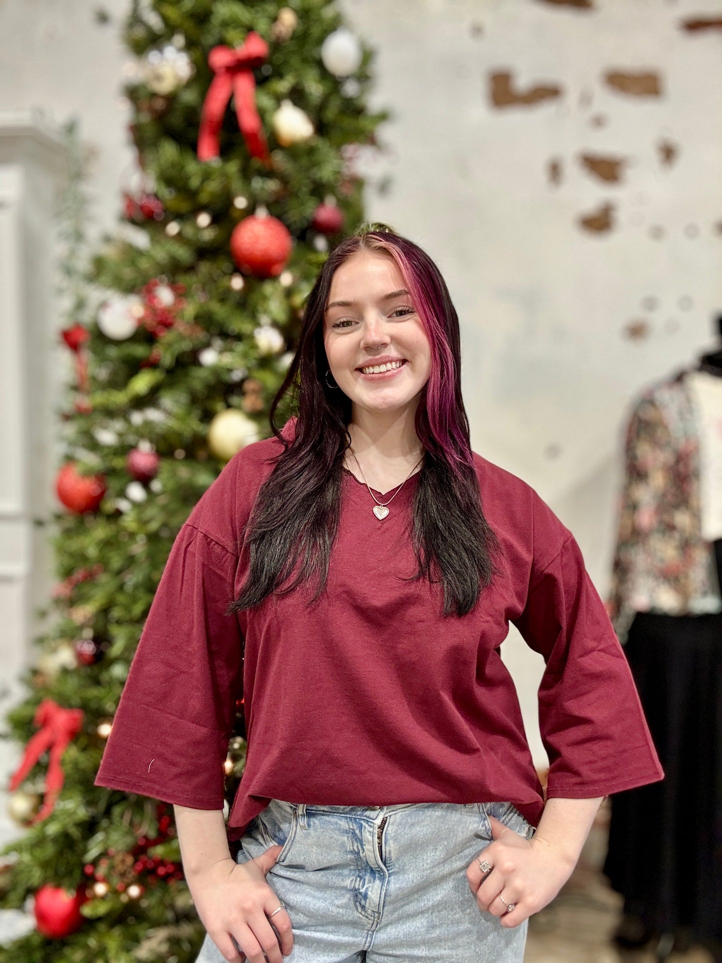 **DOORBUSTER** Patricia Maroon Top