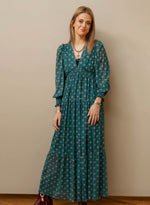 Market Special: Green Maxi Long Sleeve Dress
