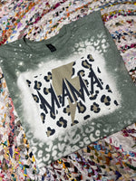 Mama Leopard Bleached Tee