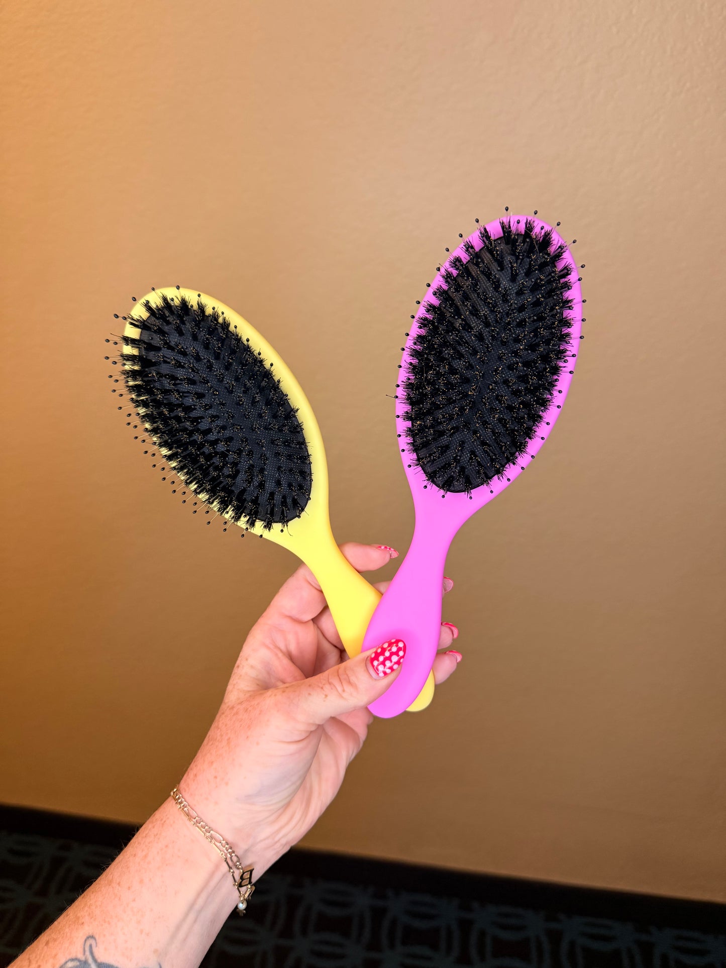 Boar Bristle Hair Brush ( Multiple Colors)
