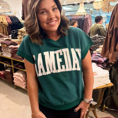Game Day Embroidered Top