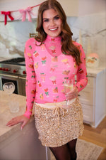 Market Special: Keigan Mesh Top- Holiday Drinks