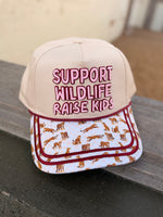 Support Wildlife, Raise Kids Embroidered Hat