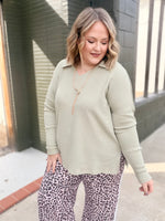Amy Sage Waffle Top