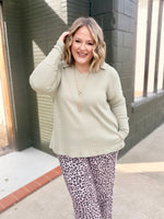 Amy Sage Waffle Top