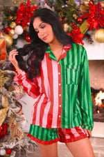 Market Special: Christmas Stripes Ruffle Pajama Set