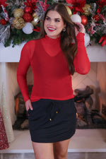 Market Special: Keigan Mesh Top- Red