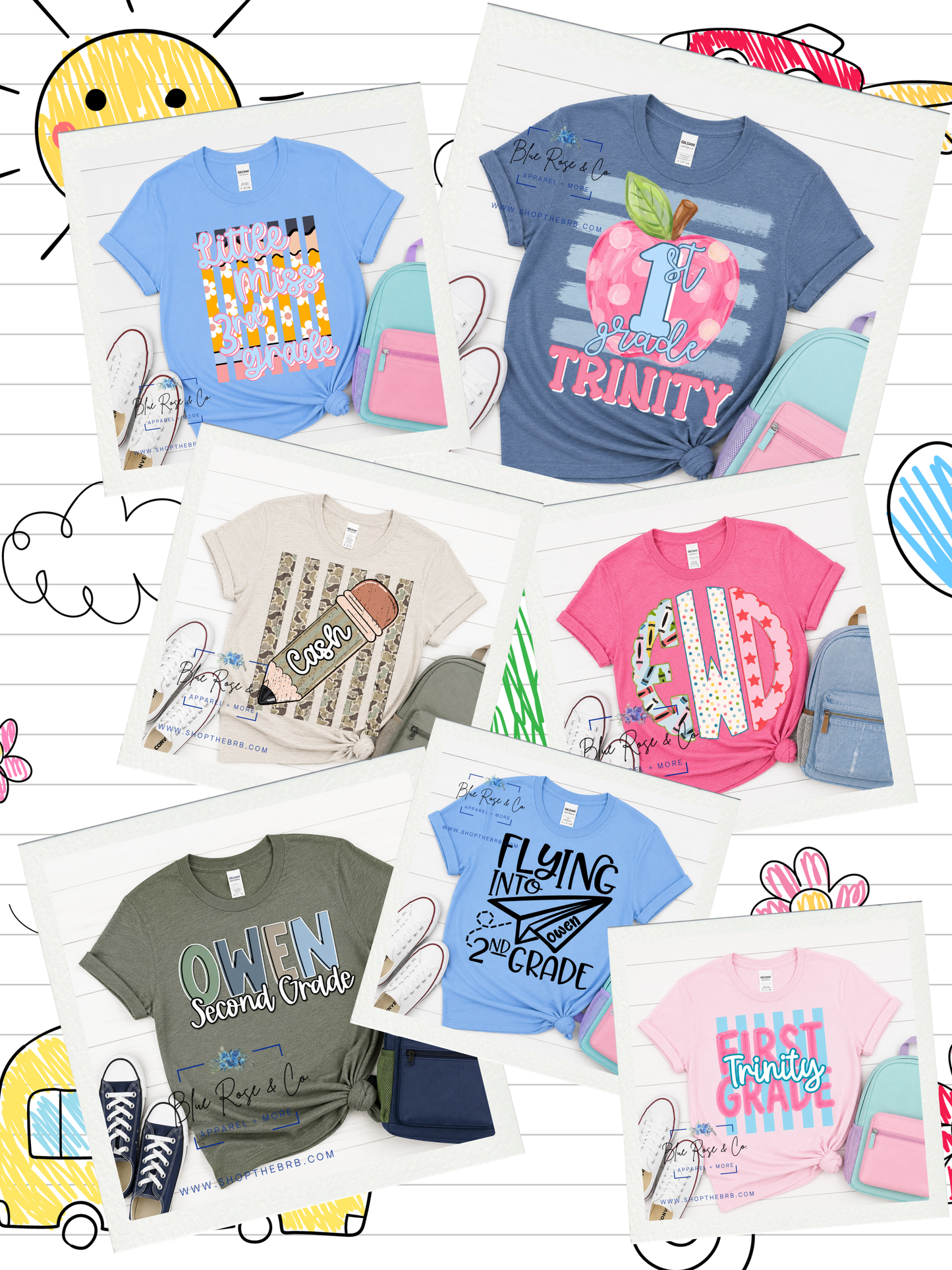 Kids Back to School Tees (Customizable, Multiple Styles)
