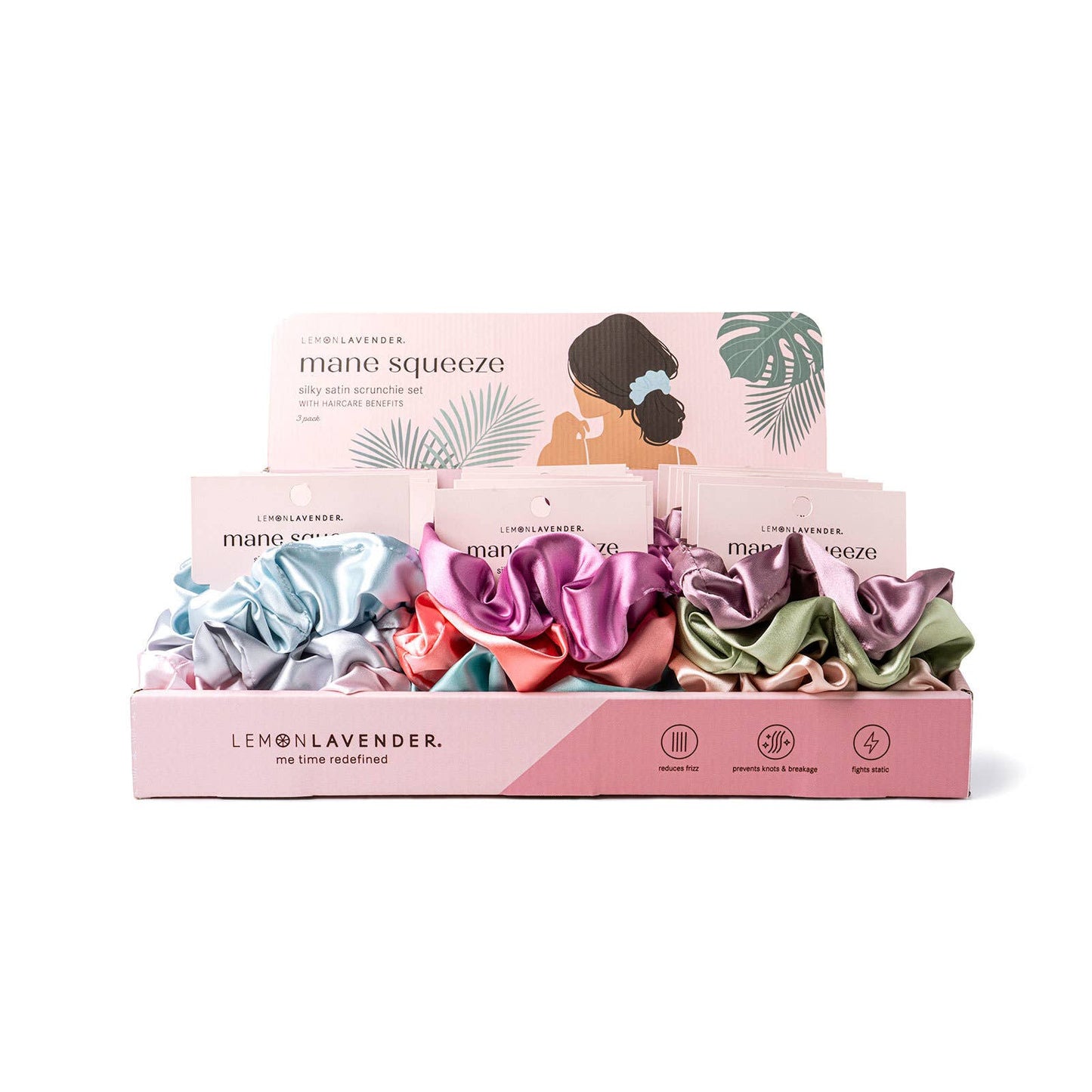 Mane Squeeze Oversized Satin Scrunchie Set (Multiple Colors)