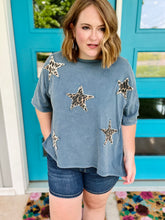 Load image into Gallery viewer, Scarlet Acid Washed Top in Denim