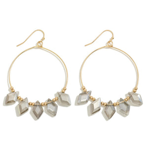 Diamond Cut Glass Earrings (Multiple Colors)