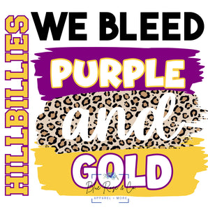 "We Bleed" School Colors V-Neck Tee on Oatmeal (Customizable)