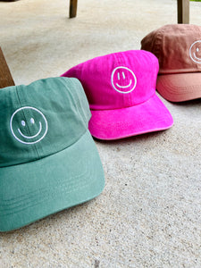 Embroidered Smiley Hat (Multiple Colors)