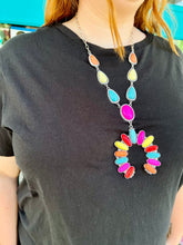 Load image into Gallery viewer, Rainbow Squash Blossom Necklace