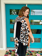 Load image into Gallery viewer, Maranda Colorblock Leopard Kimono (RESTOCK!)