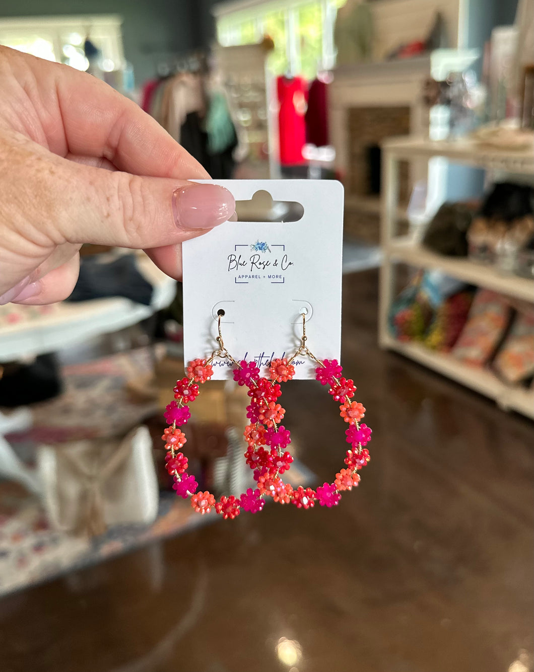 Beaded Flower Earrings