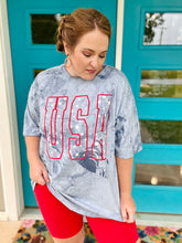 Load image into Gallery viewer, USA Puff Print Graphic Tee