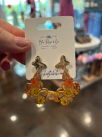 Gold Tone Butterfly Earrings