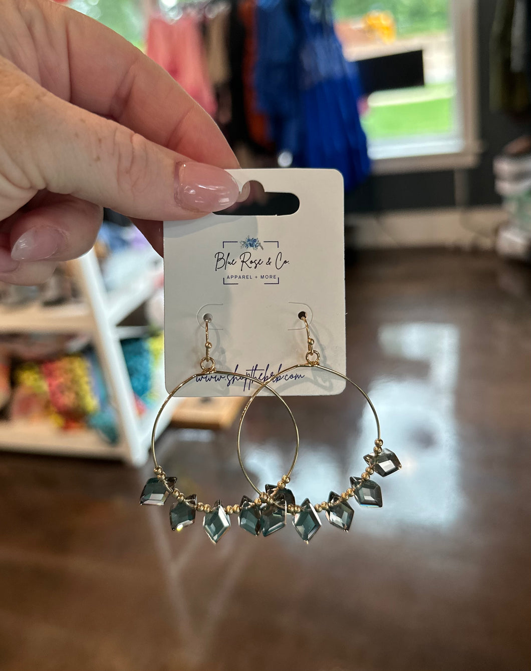 Diamond Cut Glass Earrings (Multiple Colors)