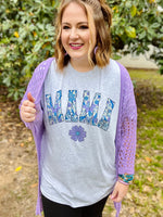 Floral Mama Tee on Gray