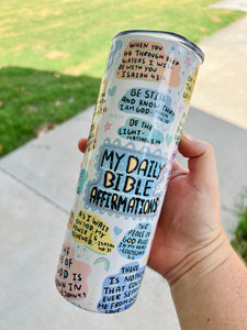 Bible Affirmations 20 oz Tumbler