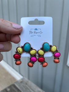Rainbow Turquoise Earrings