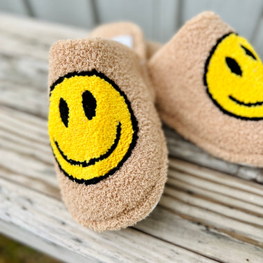 Plush Smile Slippers