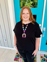Load image into Gallery viewer, Ashley Basic Boyfriend Tee in Black