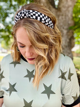 Load image into Gallery viewer, Checkered Knotted Headband
