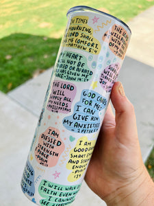 Bible Affirmations 20 oz Tumbler