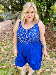 Raquel Royal Blue Romper