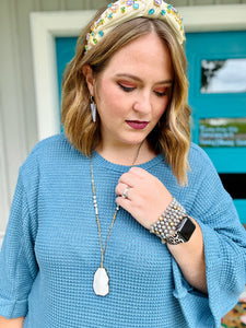 Tanya Teal Knit Top